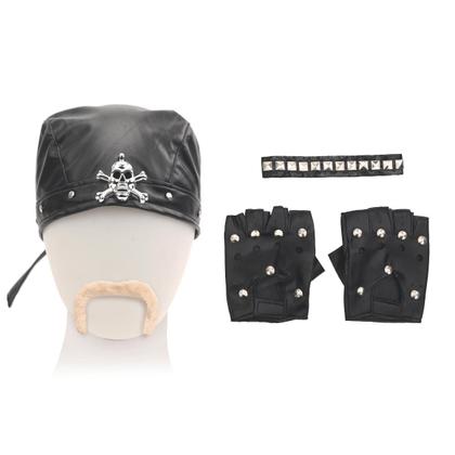 Imagem de Kit fantasia motoqueiro cromus 29006677