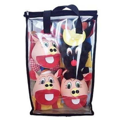 Imagem de Kit Fantoche História 3 Porquinhos Acompanha Lobo Mau Kit001