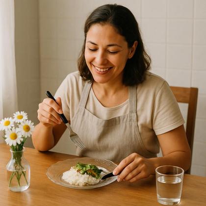 Imagem de Kit Faqueiro 25 Peças com Porta Talher Conjunto 4 Pratos Fundo Vidro Transparente