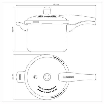 Imagem de KIT - Faqueiro Premium 3 Peças + Panela de Pressão 4,5 Vancouver Grafite - Tramontina