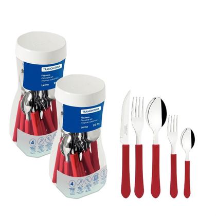 Imagem de Kit Faqueiros Tramontina de Mesa com Pote 40 peças Leme Inox