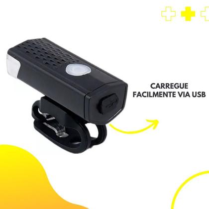 Imagem de Kit Farol Bicicleta + Lanterna Traseira Iluminação Ciclismo