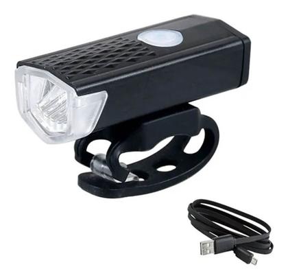Imagem de  Kit Farol Bike Recarregável Usb Iluminação Noturna