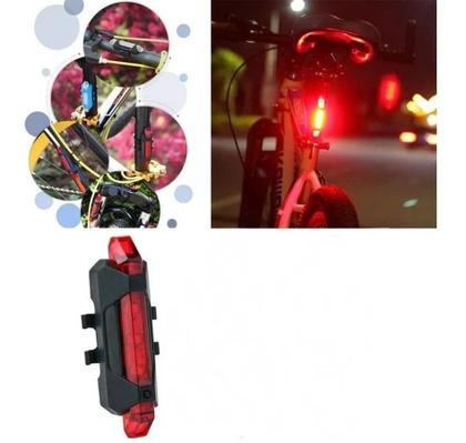 Imagem de  Kit Farol Bike Recarregável Usb Iluminação Noturna