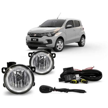 Imagem de Kit Farol de Milha Argo/Cronos 2017 até 2022 Mobi 2016 em Diante Botão Alternativo Colante Suits - STS134FT