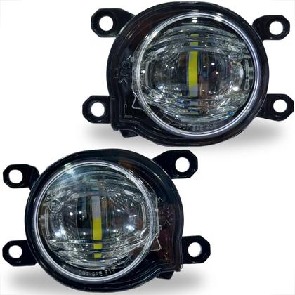 Imagem de Kit farol de milha auxiliar toyota hilux de 2021 à 2025 farol em led moldura preta botão modelo original