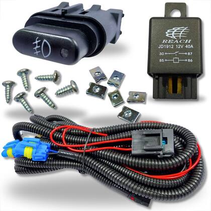 Imagem de Kit farol de milha chevrolet gm celta prisma 2007 2008 2009 2010 2011 botao modelo original