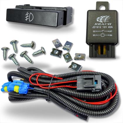 Imagem de Kit farol de milha chevrolet gm celta prisma 2012 2013 2014 2015 2016 botao modelo original