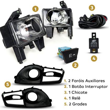 Imagem de Kit Farol de Milha Com Grade Montana 2011 2012 2013 2014 2015 2016