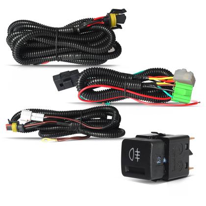 Imagem de Kit farol de milha do Corsa Classic 2003, 2004, 2005, 2006, 2007, 2008, 2009 e 2010, com botão modelo original.