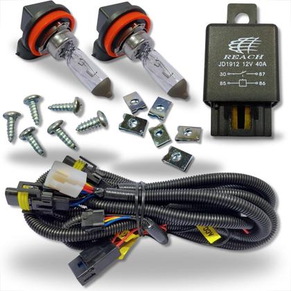 Imagem de Kit farol de milha fiat mobi argo cronos  botao modulo universal