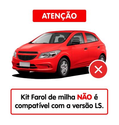 Imagem de Kit Farol de Milha Neblina Chevrolet Cobalt Spin Novo Prisma Onix LT LTZ 2013 á 2019 com Botão Painel