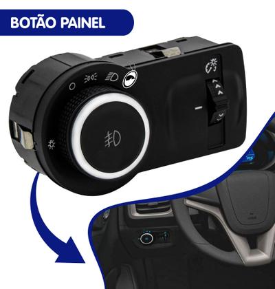 Imagem de Kit Farol de Milha Neblina Chevrolet Onix e Novo Prisma LT e LTZ 2017 2018 2019 2020 Com Moldura- Interruptor Modelo Original