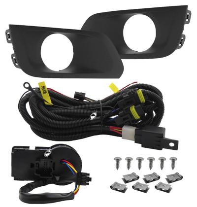 Imagem de Kit Farol de Milha Neblina Chevrolet Onix e Novo Prisma LT e LTZ 2017 2018 2019 2020 Com Moldura- Interruptor Modelo Original