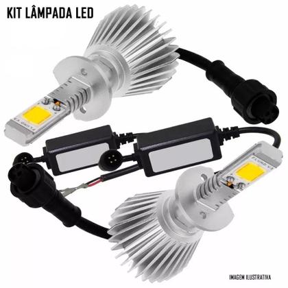 Imagem de Kit Farol de Milha Neblina Fiat Novo Uno Botão Alternativo + Kit Lâmpada Super LED 6000K