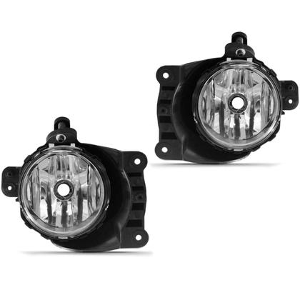 Imagem de Kit Farol de Milha Onix Prisma LT 2017 a 2019 Botão Tic Tac Moldura Preto