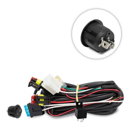 Imagem de Kit Farol de Milha Onix Prisma LT 2017 a 2019 Botão Tic Tac Moldura Preto