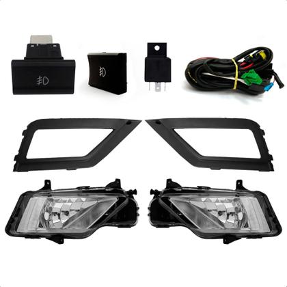 Imagem de Kit Farol de Milha para Saveiro G7 17/22 Gol Voyage 19/22 Moldura Botão Original Suits - STS066VW