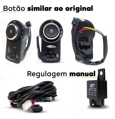 Imagem de Kit Farol de Milha Sem Grade Cobalt Onix Spin Sonic Novo Prisma 2012 a 2019 e S10 2016 a 2019