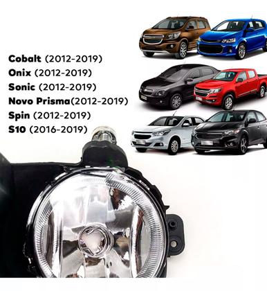 Imagem de Kit Farol de Milha Sem Grade Cobalt Onix Spin Sonic Novo Prisma 2012 a 2019 e S10 2016 a 2019