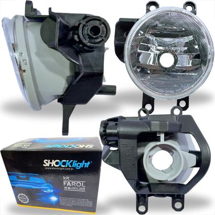 Imagem de kit farol de milha toyota corolla 2014 moldura cromada botao mod. original