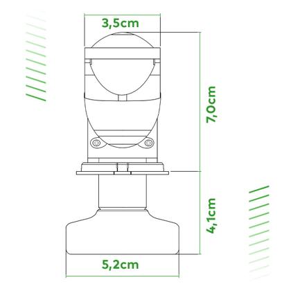 Imagem de Kit Farol Lampada Ultra Super Led Para Conversão Eliptico Canhao Mini Projetor Shocklight Encaixe H4