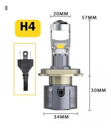 Imagem de Kit Farol Led H4 H7 Par lâmpada Dianteiro 4000 lumens Super Cambus Fácil Instalação KB3