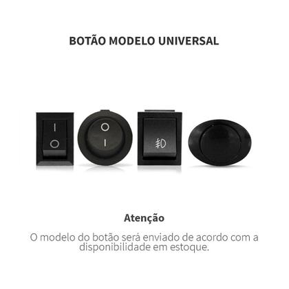 Imagem de Kit Farol Milha Fiesta 2003 2004 2005 2006 A 2007 Lente Lisa Vidro Botão Universal