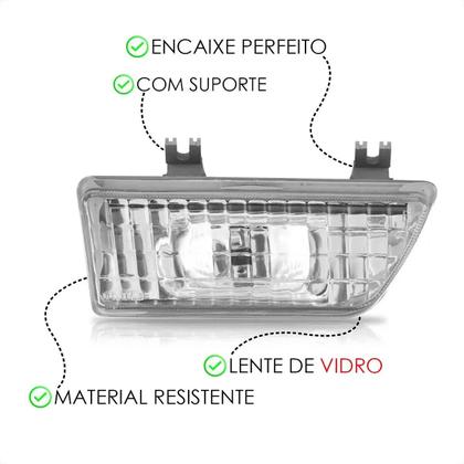Imagem de Kit Farol Milha Gol Quadrado Parati Saveiro Voyage Com Par de Pingos t10 5050 5 leds