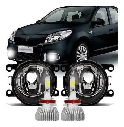 Imagem de Kit Farol Milha Logan E Sandero 2012 Com Par de Pingos 5050 5 Lets e Xenon Led