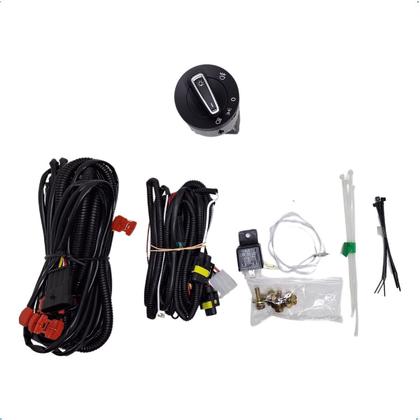 Imagem de Kit Farol Milha Polo Virtus Com DRL Botão Modelo Original