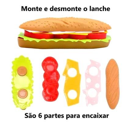 Imagem de Kit Fast Food com 2 Lanches de Hambúrguer Baguete com Batatinha e Refrigerante