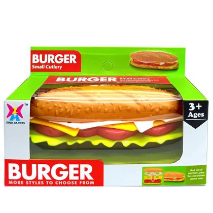 Imagem de Kit Fast Food com 2 Lanches de Hambúrguer Baguete com Batatinha e Refrigerante