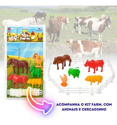 Kit Fazenda Boiadeiro 13 Brinquedos Caminhão Tanque Menino Trator Bois ...