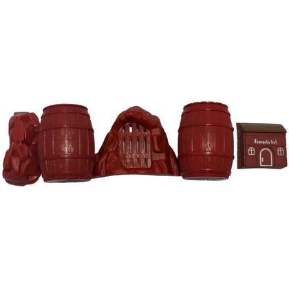 Imagem de Kit fazendinha com trator implementos e animais 