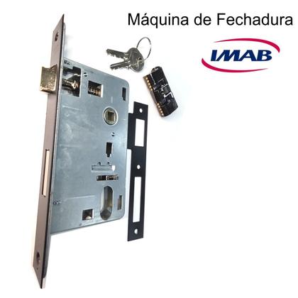 Imagem de kit Fechadura Colonial Rústica porta Dupla com Espelho Cego