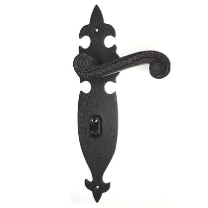 Imagem de kit Fechadura Colonial Rústica porta Dupla com Espelho Cego