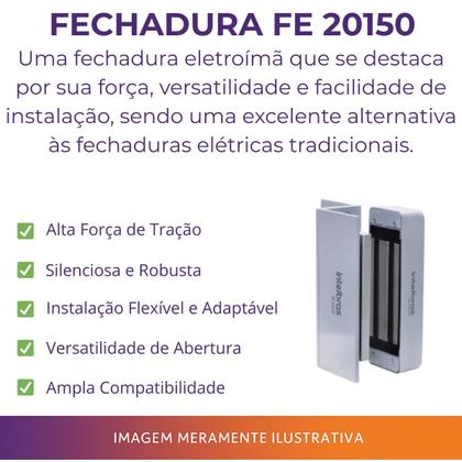 Imagem de Kit Fechadura Eletroímã FE 20150 com Sensor, Automação WiFi e Bateria de Backup