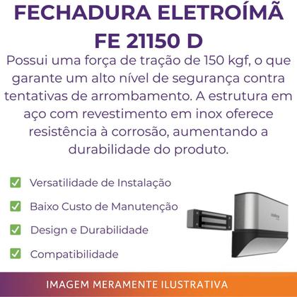 Imagem de Kit Fechadura Eletroímã Intelbras Smart WiFi com Automação Alexa e Google Home