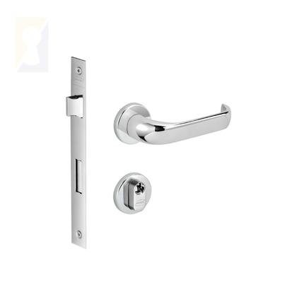 Imagem de Kit Fechadura Externa Duna Imab + 3 Dobradiças C/Reto de Inox