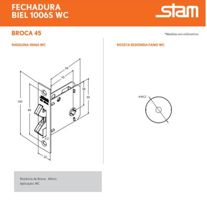 Imagem de Kit Fechadura para porta de correr de banheiro com Puxador concha Cromado - Feck