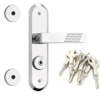 Imagem de Kit Fechadura Segurança + 2 Travas Tetra 1800/21 40mm Cromado Stam