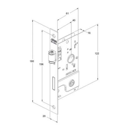 Imagem de Kit Fechadura Stam 800T Rolete Pivotante 2 Travas Tetra Inox