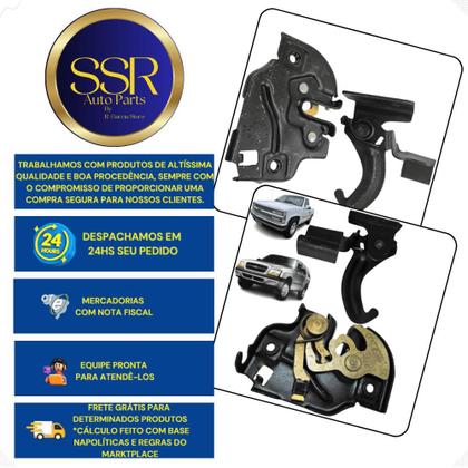 Imagem de Kit  Fechadura Superior E Fecho/Gancho Inferior Do Capô GM S10 Blazer Silverado