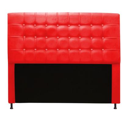 Imagem de Kit Félix com Cabeceira Dama Capitonê 1,00 cm Solteiro Baú Quarto Sala Suede Vermelho - Dama Capitonêffe Móveis