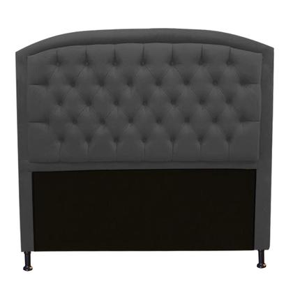 Imagem de Kit Félix com Cabeceira Geovana 1,95 cm King Size Baú Quarto Sala material sintético Preto - Damaffê Móveis