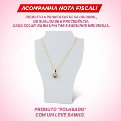 Imagem de Kit feminino pingente choker nota fiscal original