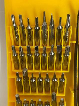 Imagem de Kit Ferramenta Chaves De Fenda Precisão Phillips Estrela Torx Allen Para Manutenção Celular Óculos Relógio 32Em1 Profissional