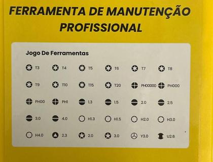 Imagem de Kit Ferramenta Chaves De Fenda Precisão Phillips Estrela Torx Allen Para Manutenção Celular Óculos Relógio 32Em1 Profissional