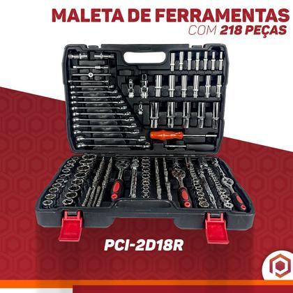 カンナ大量セット Kit Ferramenta Jogo Soquete Chave Combinada Catraca 218 Pcs - Pci